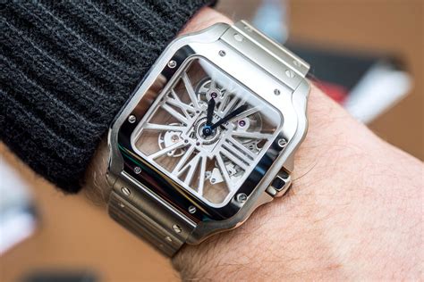 cartier skeleton watch santos